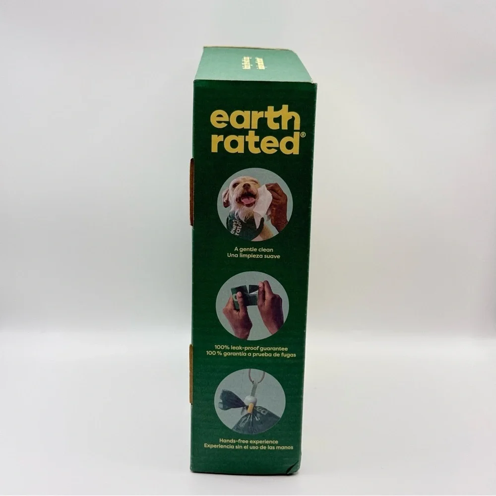 Earth Rated Unscented Dog Cleanup Kit with 60 Bags and 60 Wipes